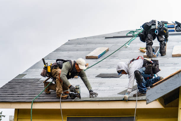 Professional Gutter Installation technician working in La Palma, CA